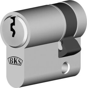 BKS Profilhalbzylinder PZ 88 aus Messing in Silber mit 3 Schlüsseln, Baulänge: 31/10 mm - Bild 1