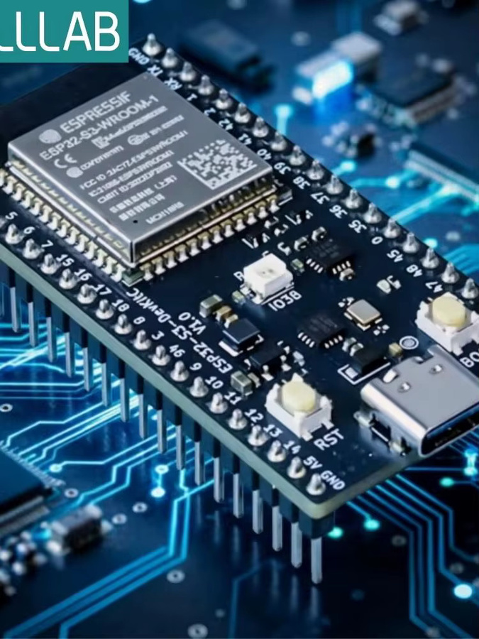 NullLab ESP32-S3 Entwicklungsboard mit WLAN und Bluetooth, USB-C Anschluss, Schwarz - Bild 7
