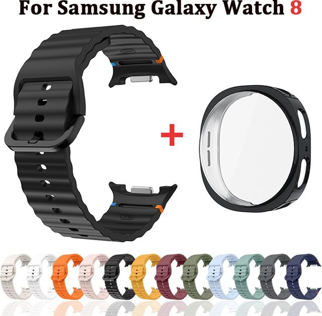 CRESTED Smartwatch-Armband, Kunststoff, Schwarz, Unisex, Samsung Galaxy Watch 8 40 mm 44 mm - Bild 1