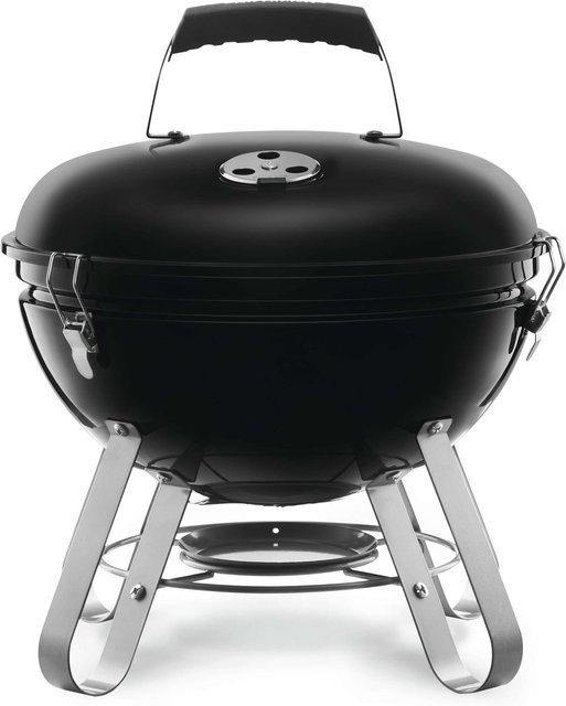 Napoleon Premium Holzkohle-Kugelgrill tragbar in Schwarz mit Chromelementen Durchmesser: 37 cm - Bild 1