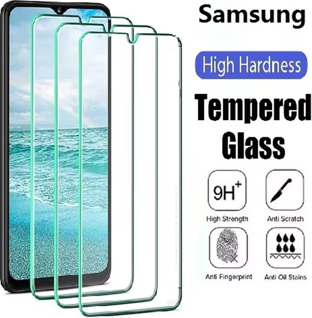 Samsung Schutzglas aus gehärtetem Glas für S25 FE 5G S24 FE A56 A55 A36 A35 A26 A25 A15 A16 A17 A07 A05 A06 A12 S21 FE, transparent - Bild 1