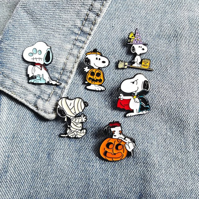 Bandai Snoopy Halloween Emaille-Pins, 6-teiliges Set, Bunt - Bild 1