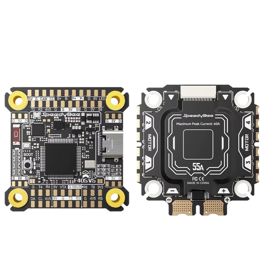 SpeedyBee F405 V5 Stack mit F405 V5 FC und 55A 4in1 ESC für RC FPV Racing Drones, Schwarz-Lila, Montagegröße: 30,5 x 30,5 mm - Bild 4