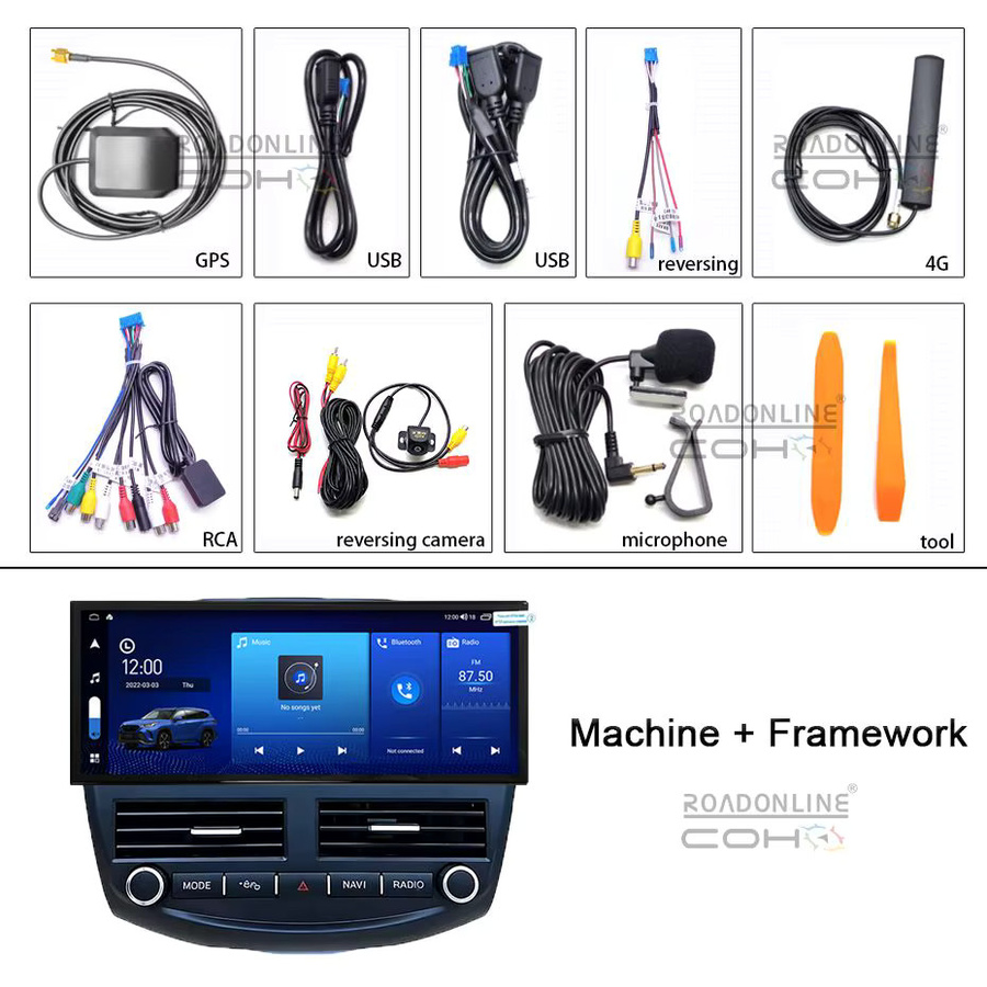 Roadonline Android 15 Autoradio für Ford Focus 2012-2018 mit Wireless CarPlay, Android Auto, GPS-Navigation und Bluetooth in Schwarz - Bild 3