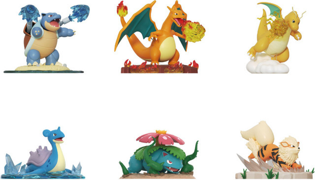 HOLLY BOX Pokémon Actionfiguren, Charizard Blastoise Arcanine Lapras Venusaur Dragonite, Kunststoff, multicolor - Bild 1