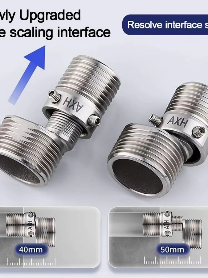 Abgewinkelter gebogener Duscharmatur-Adapter aus Edelstahl in Silber zur Wandmontage - Bild 7