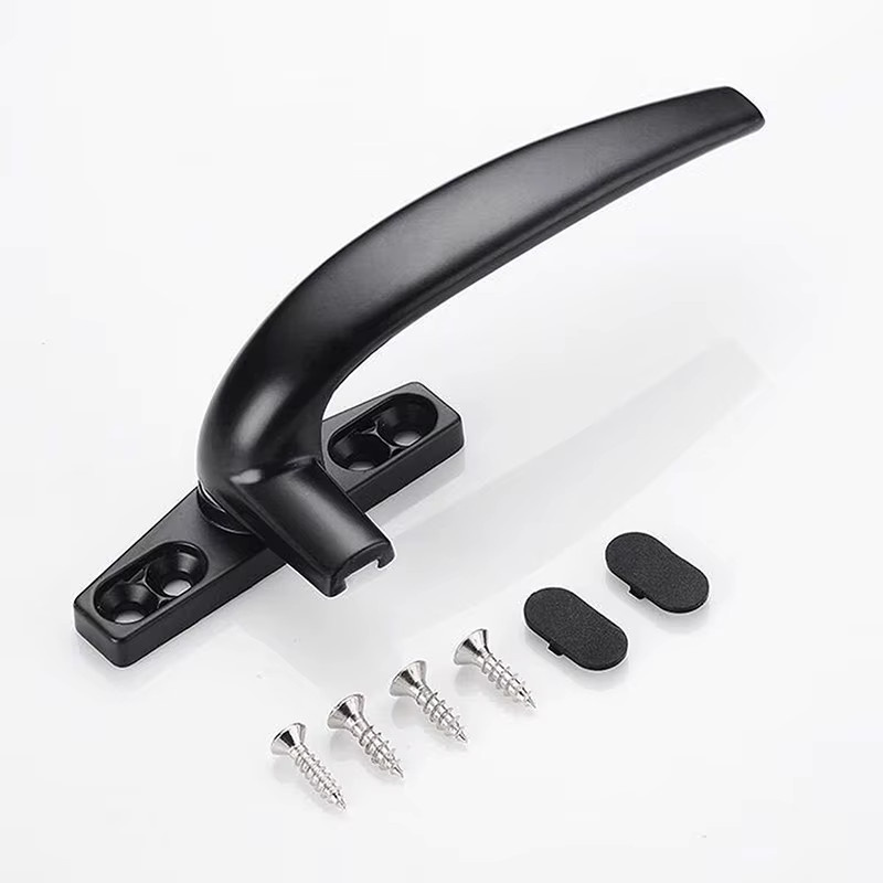 Verdickter Fenstergriff aus Aluminiumlegierung in Schwarz für Schwingtüren und Fenster als Einzelpunktgriff - Bild 2