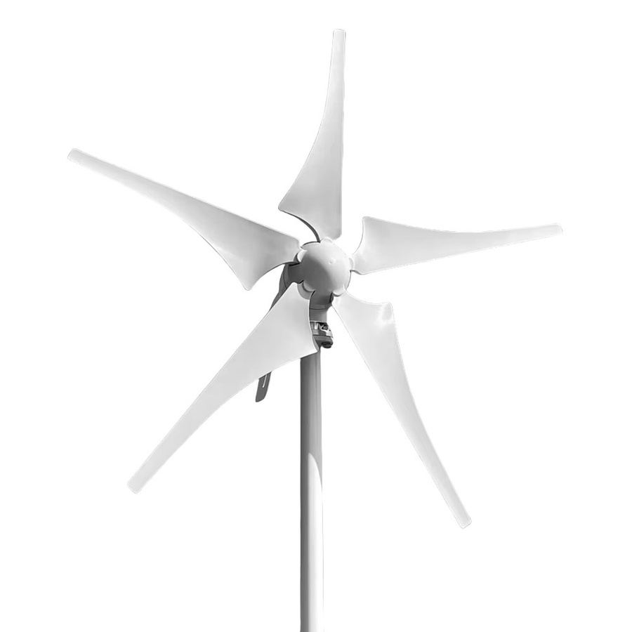 Ryfon Horizontale Windkraftanlage mit 3 oder 5 Rotorblättern in Weiß für 12V 24V 48V Systeme - Bild 2