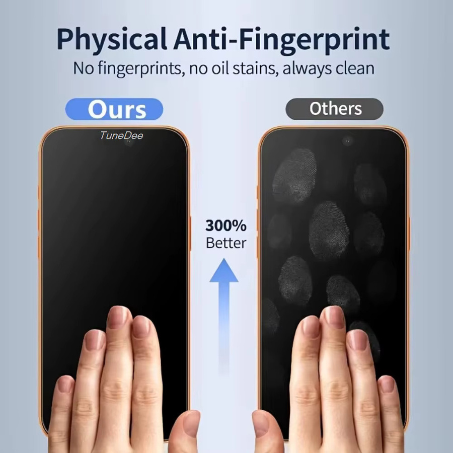 TUNEDEE Matte Displayschutzfolie aus gehärtetem Glas für iPhone Modelle, 1-3 Stück - Bild 6