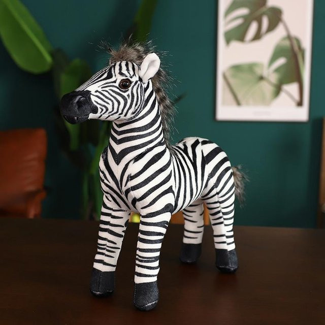 Kidsly Zebra Plüschtier, weiß, schwarz, 33cm - Bild 1