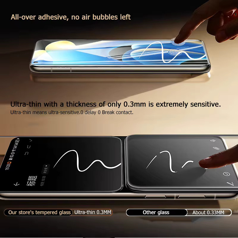 3er-Set gehärtetes Glas als Displayschutz für Realme GT Neo2 und Neo 2, transparent, Fingerabdruck-Entsperrung kompatibel - Bild 4