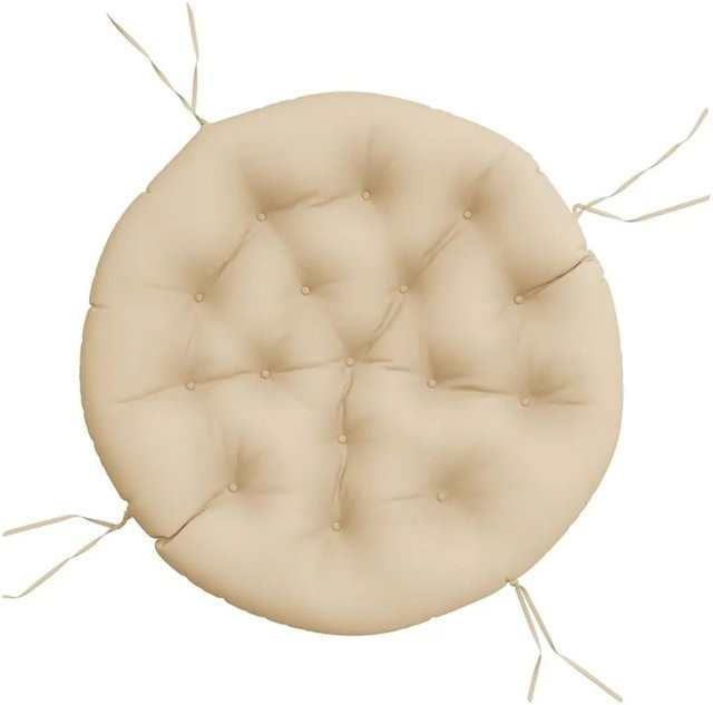 vidaXL Kissen Rund Beige Ø 100 cm, Höhe: 11 cm, Oxford-Gewebe aus Polyester, wasserabweisend und atmungsaktiv - Bild 1