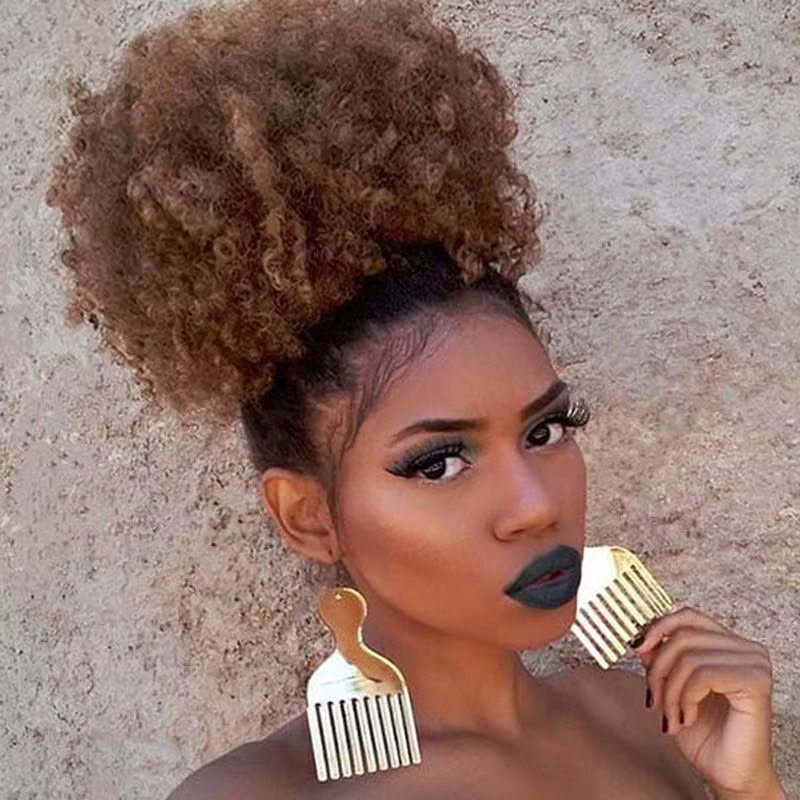 Jeedou Afro Puff Chignon Haarknoten, synthetische Haarverlängerung - Bild 1