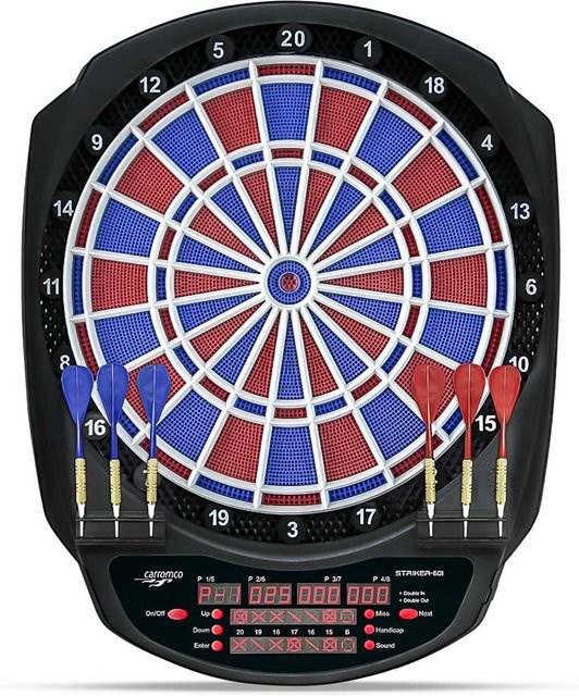 CARROMCO Elektronik Dartboard Striker-601, mit Adapter, 2-Loch Abstand - Bild 1