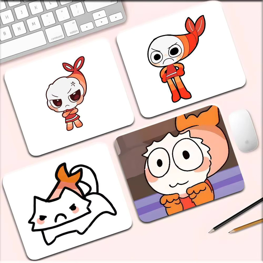 Mauspad Moetch Ich liebe Shrimpo Meme Rutschfeste Schreibtischunterlage für Tastatur und Laptop - Bild 3