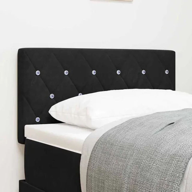Vidaxl Samt-Kopfteil in Schwarz im klassischen und modernen Design, Breite: 80 cm - Bild 1