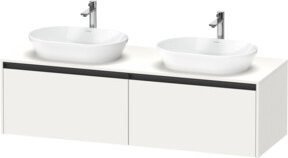 Duravit Waschtischunterschrank Ketho.2 in Weiß Matt mit 2 Auszügen, wandhängend, Breite: 160 cm, Tiefe: 55 cm - Bild 1