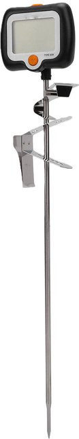Fishine Digitales Süßigkeitenthermometer mit Topfclip in Schwarz, Edelstahlsonde 25 cm, Küchen-Kochthermometer für Marmelade und Schokolade - Bild 1