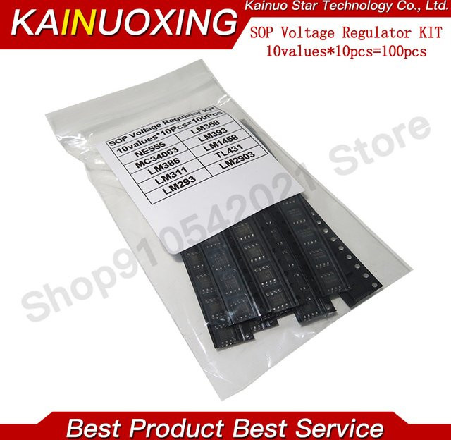 KAINUOXING SMD Verstärkerschaltkreis Halterung Set mit 10 Werten in Schwarz, 10 Stück für DIY Elektronik - Bild 1