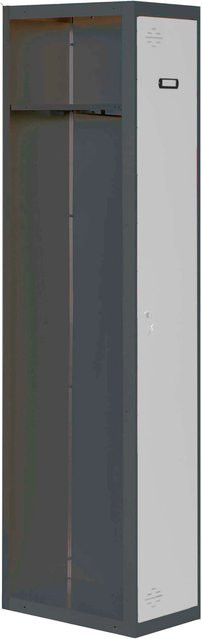 PROREGAL Spind AMEGO Anbaumodul mit 1 Abteil und Schließfach, Farbe Anthrazit-Grau, H x B x T: 180 x 30 x 50 cm - Bild 1