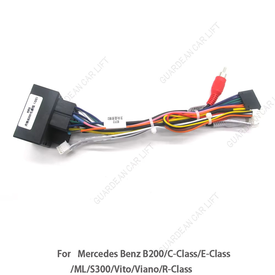 KARUISI Android 16PIN Power Kabelbaum mit Canbus für Mercedes Benz B200, C-Klasse, E-Klasse, ML, S300, Vito, Viano und R-Klasse in Schwarz - Bild 2