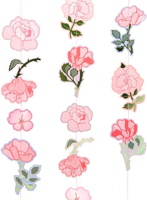 Rico Design Paper Poetry Genähte Girlande mit Rosen und floralem Design - Bild 1