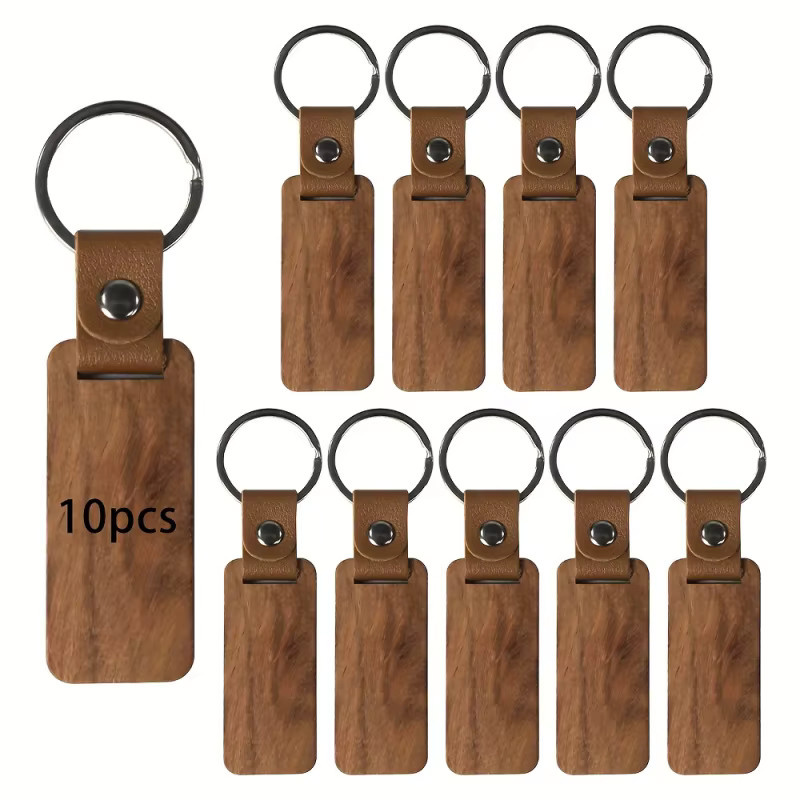 DUTRIEUX Schlüsselanhänger Holz, Lederband, Unisex - Bild 3