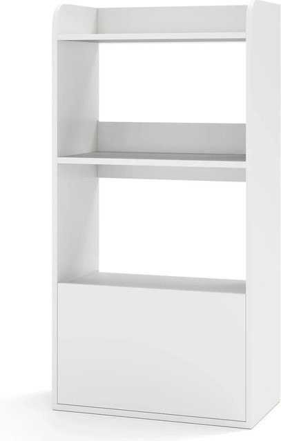 Costway Bücherregal mit Schublade in Weiß, modernes Standregal für das Wohnzimmer, B/T/H: 55 x 29 x 105 cm - Bild 1