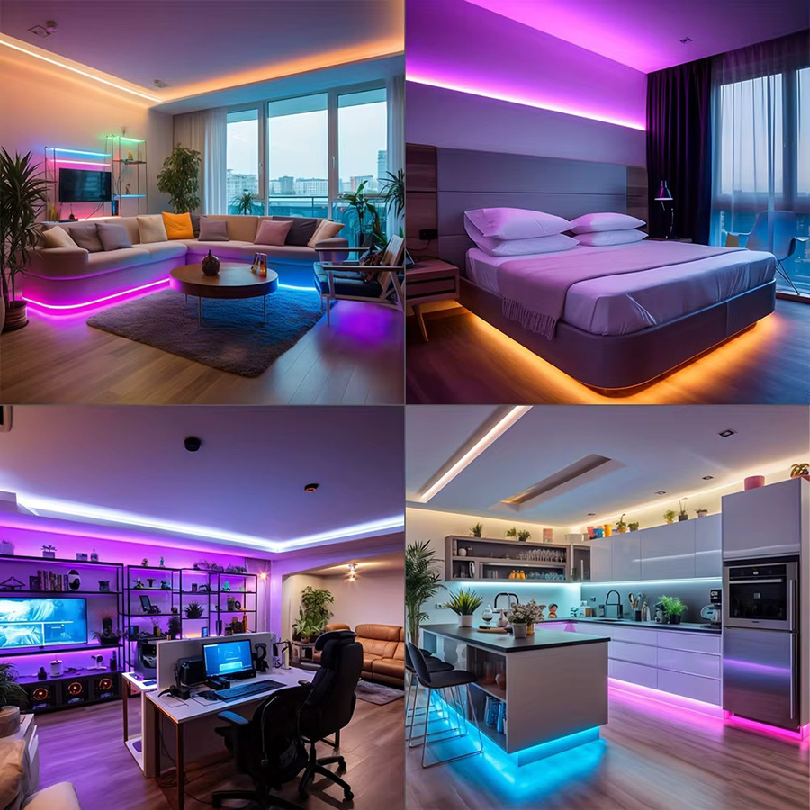 Mikenoon RGB LED-Streifen mit Musik-Synchronisierung für TV-Hintergrundbeleuchtung und Zimmerdekoration, Multicolour - Bild 5