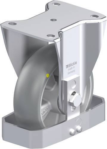 Blickle Stahlblech-Bockrolle 160K-AS-CO-FS in Silber/Grau mit 160 mm Rad-Durchmesser und 750 kg Tragfähigkeit - Bild 1