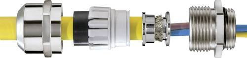 Wiska Kabelverschraubung M18 aus Messing mit Zugentlastung und Dichtung, Farbe Silber - Bild 1