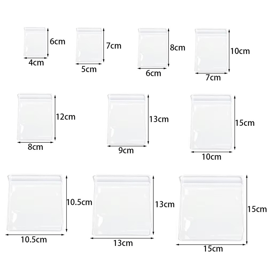 20 Stück transparente selbstdichtende PVC-Beutel aus Kunststoff zur Aufbewahrung von Schmuck wie Halsketten, Ohrringen und Perlen - Bild 4