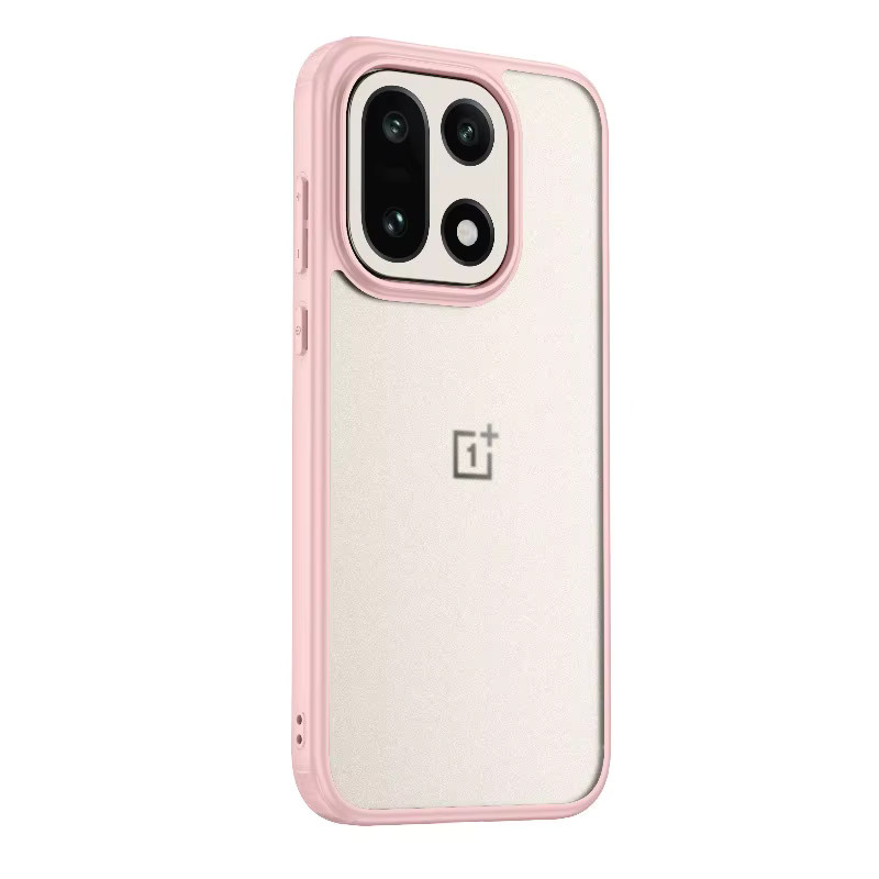 Transparente magnetische Schutzhülle für OnePlus 15 in Pink mit mattiertem Hautgefühl und Airbag-Schutz - Bild 2