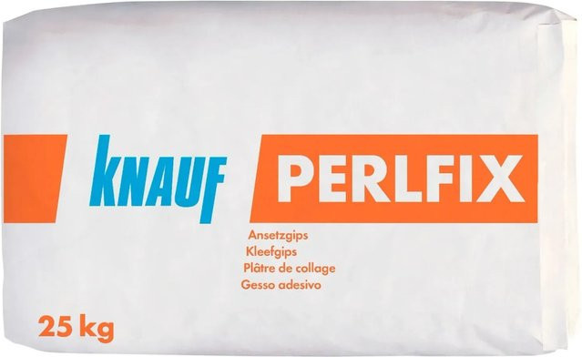 Knauf Perlfix Ansetzgips Weiß 25 kg - Bild 1