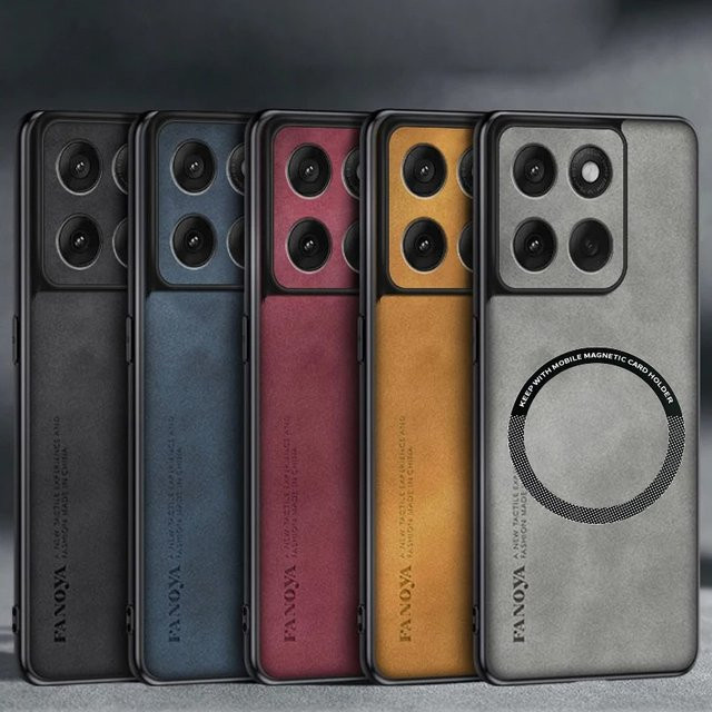 Magnetische Leder-Handyhülle für Motorola Moto G86 G15 Power G85 G75 G56 G55 G45 G35 G05 in Blau mit kabellosem Lade-Schutz - Bild 1