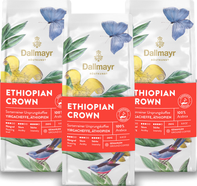 Dallmayr Kaffee Äthiopien 100 % Arabica gemahlen 3 x 250g - Bild 1