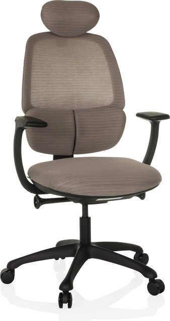 hjh OFFICE Profi Bürostuhl RI-COVER mit Armlehnen aus Stoff und Netzstoff - Bild 1