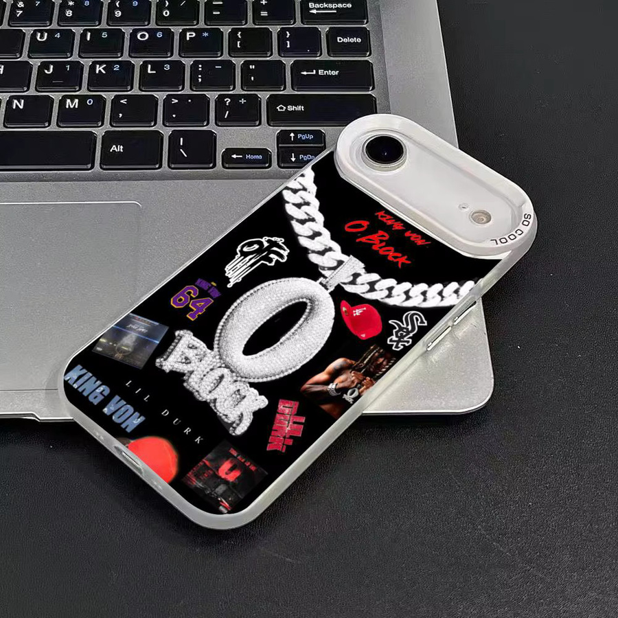 K-King Rapper Handyhülle mit Plating-Effekt für iPhone 12 bis 17 Pro Max Plus in White und Multicolour - Bild 3