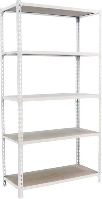 PROREGAL Schwerlastregal Big Muli mit 5 verstellbaren Fachböden, Weiß, H x B x T: 200 x 120 x 50 cm - Bild 1