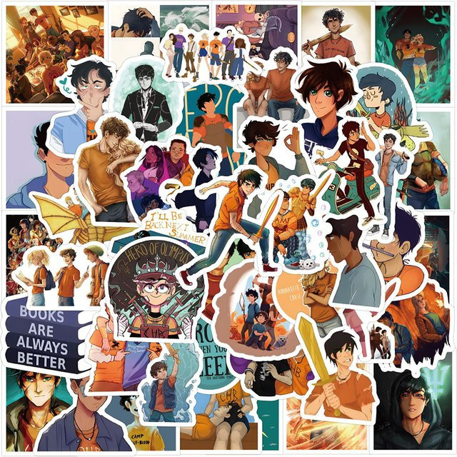 Rspctou Percy Jackson Cartoon-Aufkleber, Bunt / Mehrfarbig, Fantasy - Bild 1
