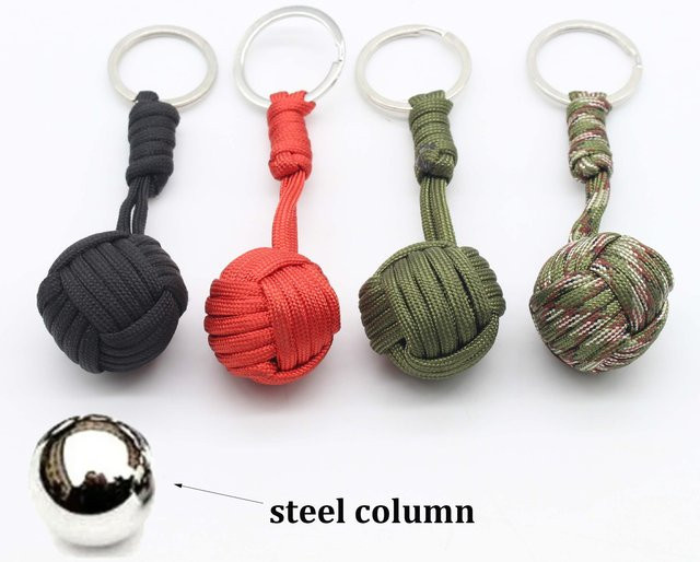 Lane Survival Schlüsselanhänger Monkey Fist Stahlkugel, Unisex - Bild 1