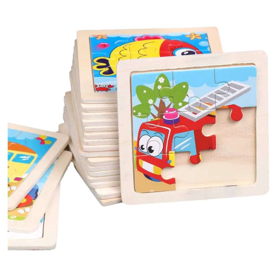 Datgo Holz Puzzle, Tiere und Fahrzeuge, Montessori Spielzeug - Bild 4