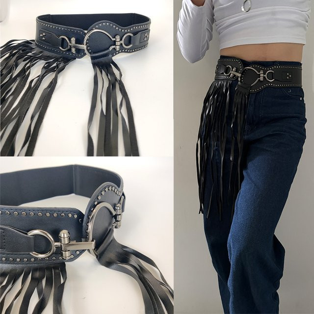Taille Kette Leder, Quaste, Damen - Bild 1