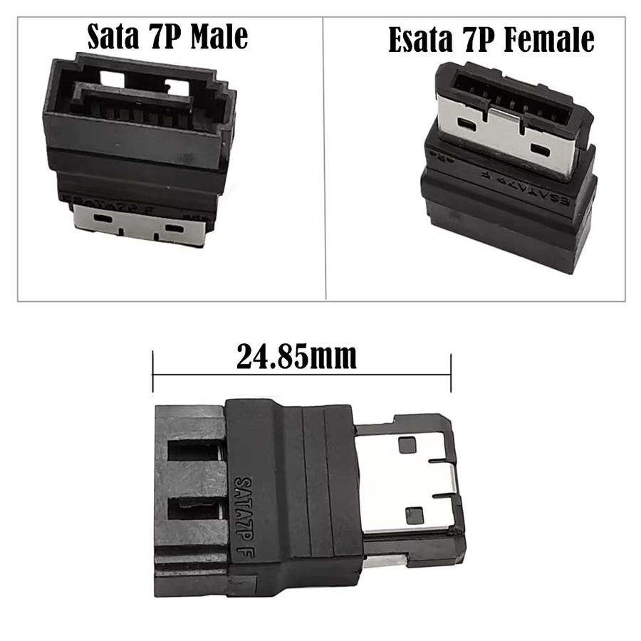 OULLX SATA zu eSATA Adapter Konverter in Schwarz zur Erweiterung deiner internen SSD auf eine externe Festplatte - Bild 3