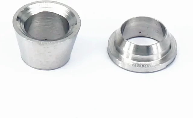 10 Stück Doppelklemmring-Luftkompressionshülsen aus 304 Edelstahl in Silber für Rohre mit Außendurchmesser 3-25mm und Gewinde 3/8 Zoll - Bild 1