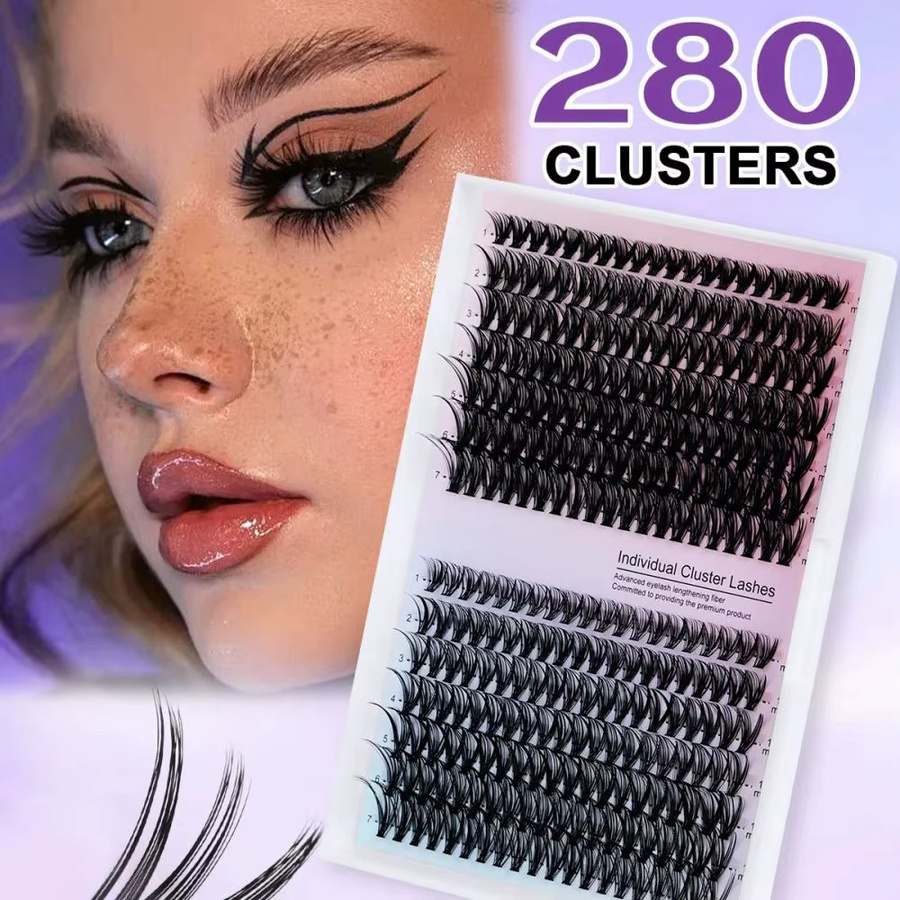 GIOIO DIY-Wimpernverlängerungsset, Cluster segmentierte Wimpern, Black, Unisex - Bild 6