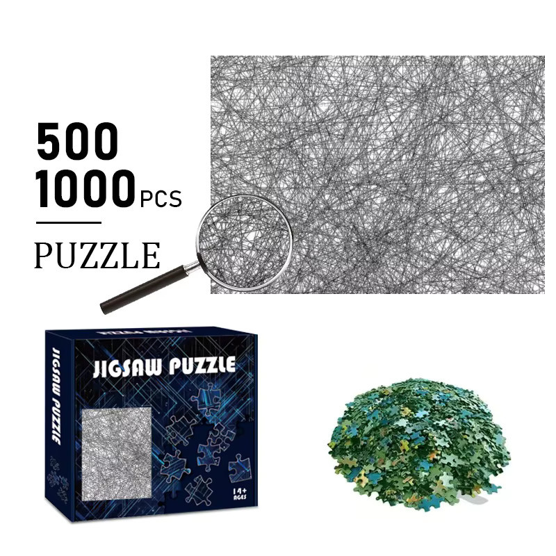 AZNM Abstraktes Linienkunst-Puzzle, Bunt / Mehrfarbig, ab 14 Jahre - Bild 2