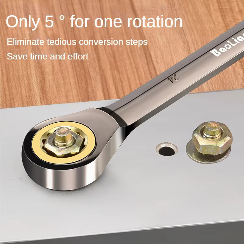 Baolian Universeller Verstellbarer Torx-Schlüssel 8-22mm Ratschenschlüssel in Silber für Fahrrad, Motorrad und Auto Reparaturen - Bild 2