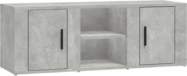 vidaXL TV-Schrank aus Holzwerkstoff in Betongrau, B/T/H: 100 x 31,5 x 35 cm - Bild 1