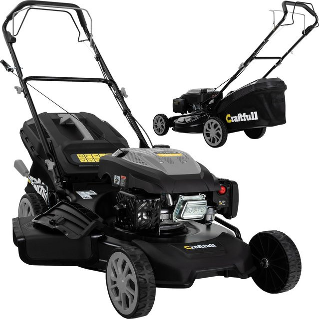 Craftfull Premium Benzin-Rasenmäher CR-196-30 mit 190cm³ Motor, DF-Leichtlaufgetriebe und 4,4 kW in Schwarz/Grau - Bild 1